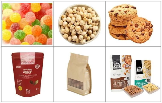 دستگاه بسته بندی کیسه ای از پیش ساخته مواد غذایی گرانول نازل کیسه زیپی Doypack